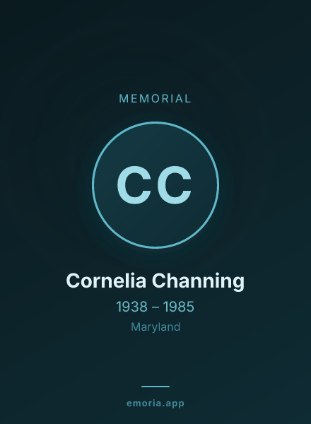Memorial portrait of Cornelia Channing