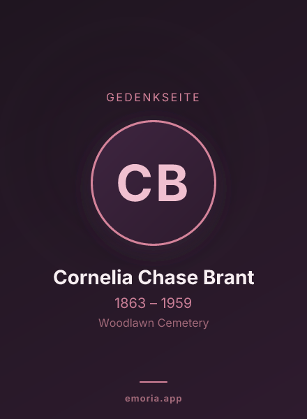 Gedenkportrait von Cornelia Chase Brant