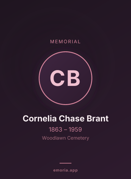Memorial portrait of Cornelia Chase Brant