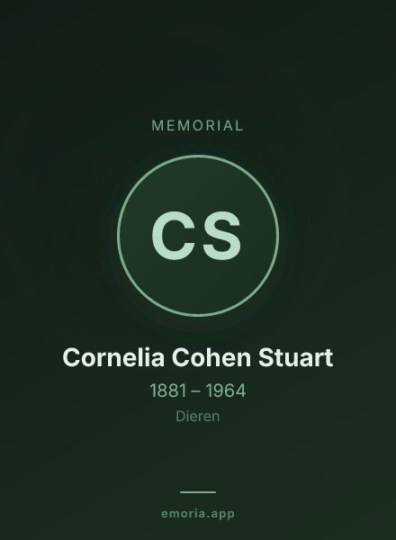 Memorial portrait of Cornelia Cohen Stuart