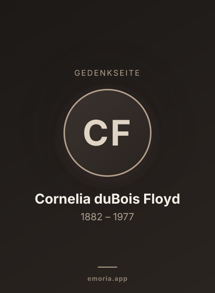 Gedenkportrait von Cornelia duBois Floyd