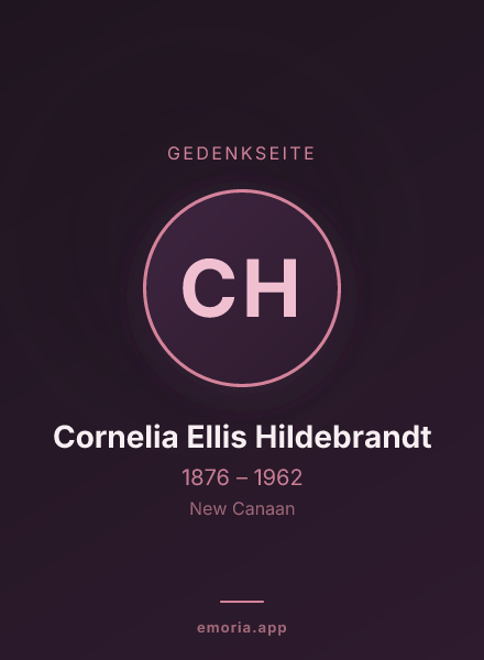 Gedenkportrait von Cornelia Ellis Hildebrandt