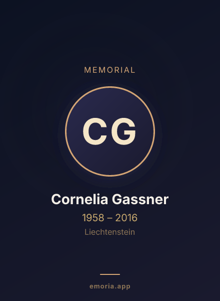 Memorial portrait of Cornelia Gassner