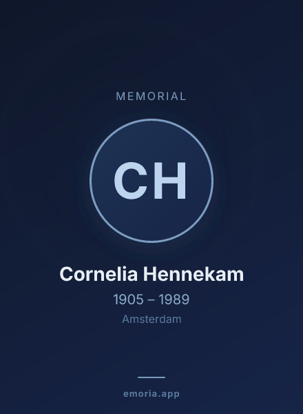 Memorial portrait of Cornelia Hennekam