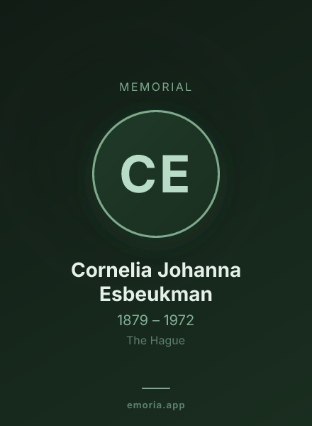 Memorial portrait of Cornelia Johanna Esbeukman