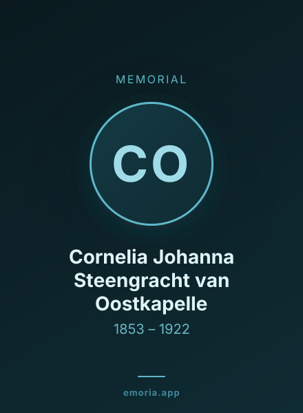 Memorial portrait of Cornelia Johanna Steengracht van Oostkapelle