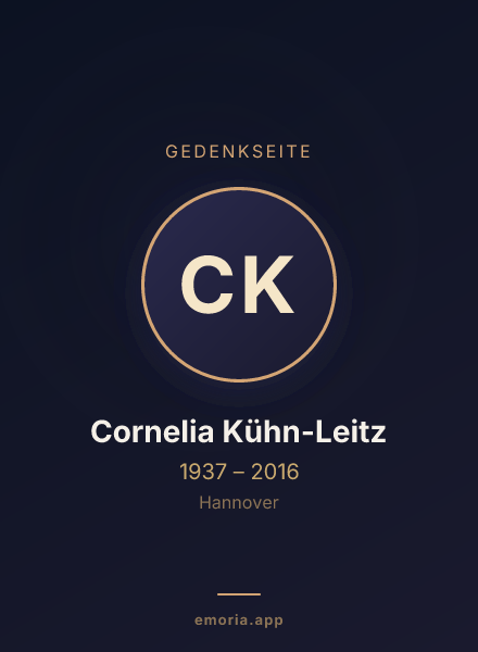 Gedenkportrait von Cornelia Kühn-Leitz