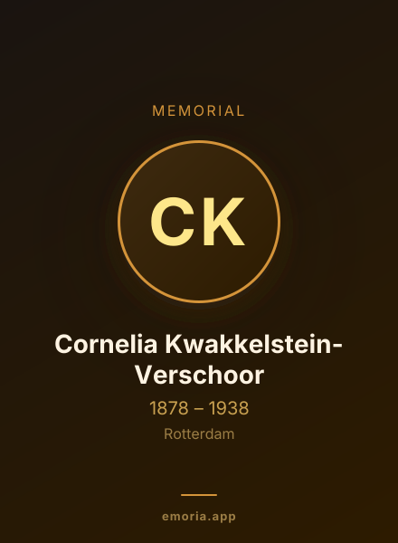 Memorial portrait of Cornelia Kwakkelstein-Verschoor