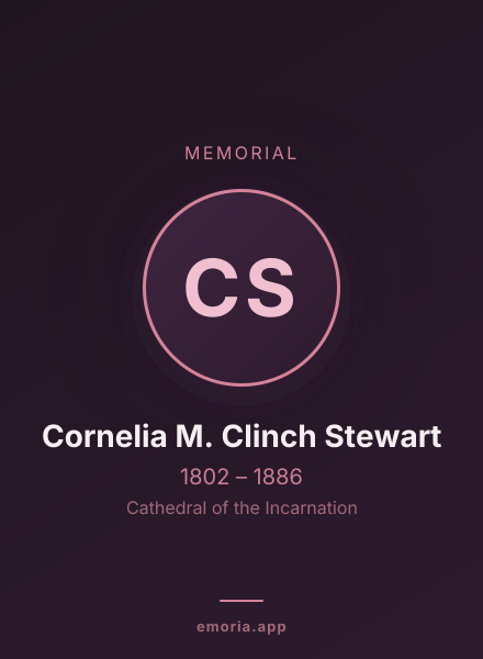 Memorial portrait of Cornelia M. Clinch Stewart