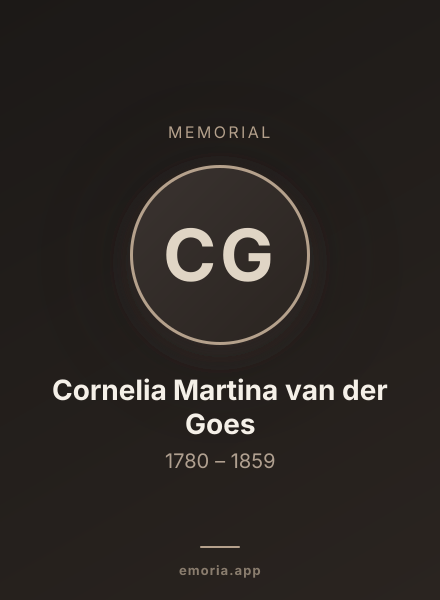 Memorial portrait of Cornelia Martina van der Goes