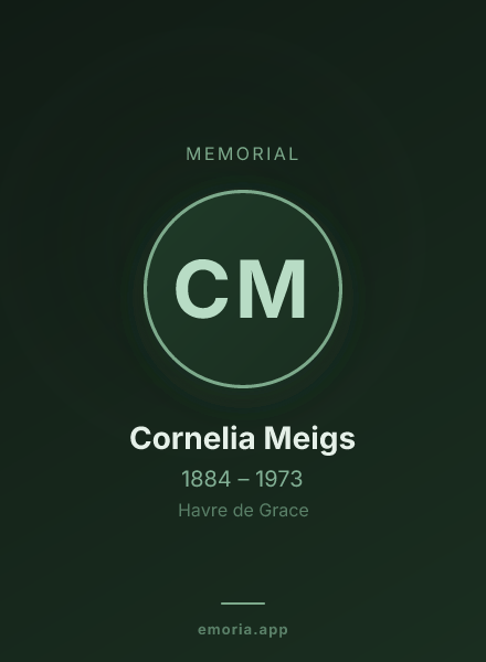 Memorial portrait of Cornelia Meigs