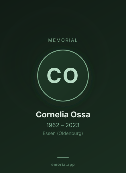 Memorial portrait of Cornelia Ossa