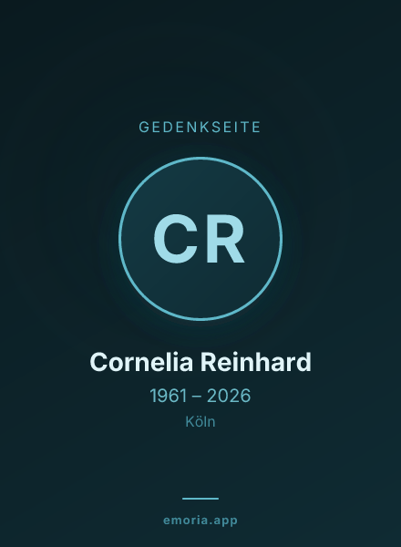 Gedenkportrait von Cornelia Reinhard