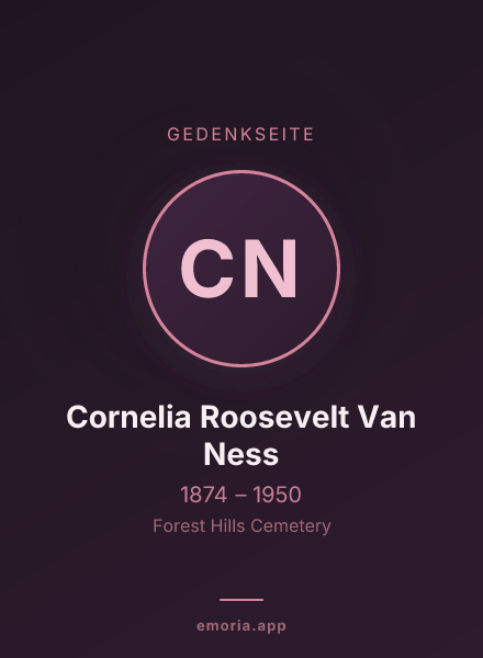 Gedenkportrait von Cornelia Roosevelt Van Ness