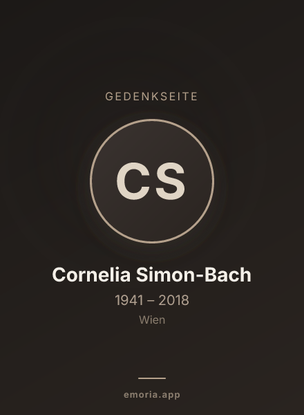Gedenkportrait von Cornelia Simon-Bach