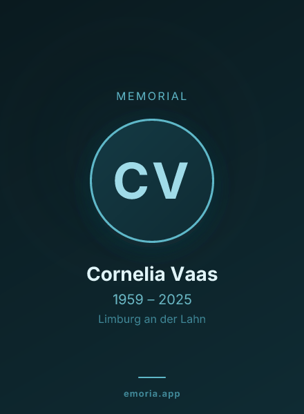 Memorial portrait of Cornelia Vaas