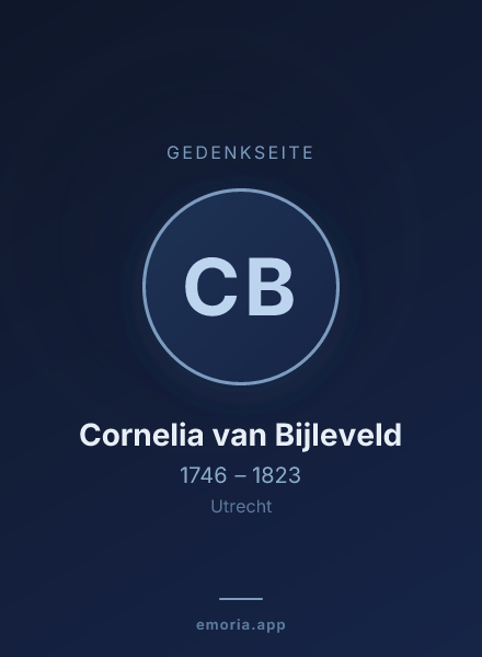 Gedenkportrait von Cornelia van Bijleveld