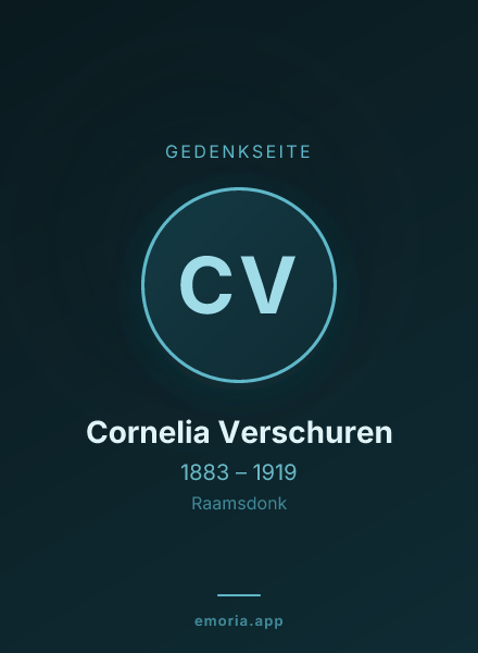 Gedenkportrait von Cornelia Verschuren