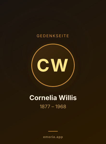 Gedenkportrait von Cornelia Willis
