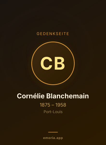 Gedenkportrait von Cornélie Blanchemain