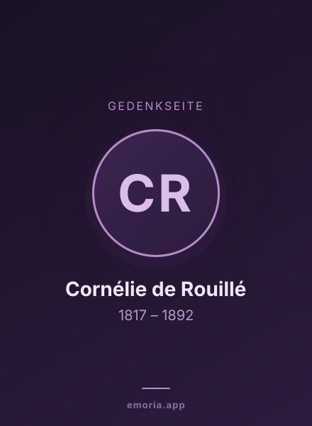 Gedenkportrait von Cornélie de Rouillé