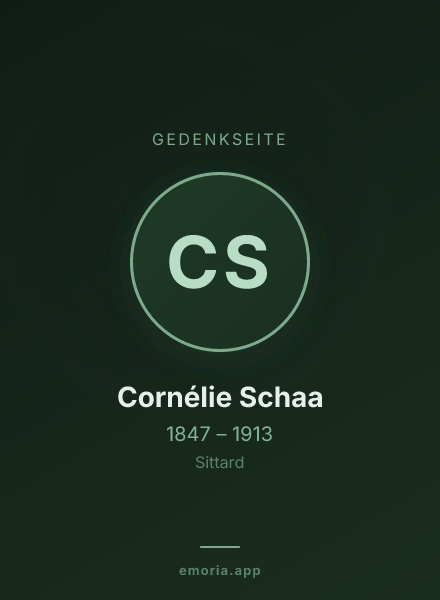 Gedenkportrait von Cornélie Schaa