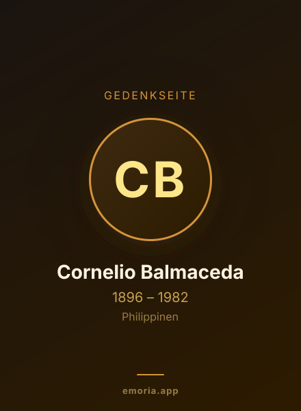 Gedenkportrait von Cornelio Balmaceda