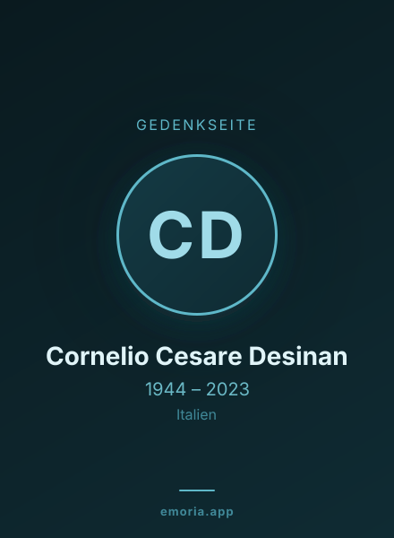 Gedenkportrait von Cornelio Cesare Desinan