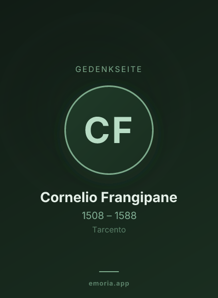 Gedenkportrait von Cornelio Frangipane