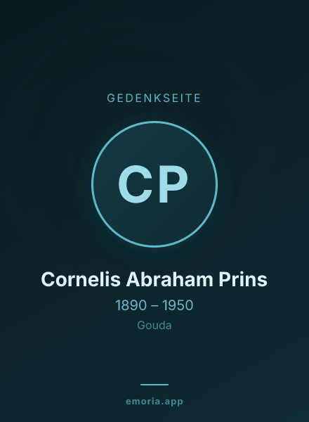 Gedenkportrait von Cornelis Abraham Prins
