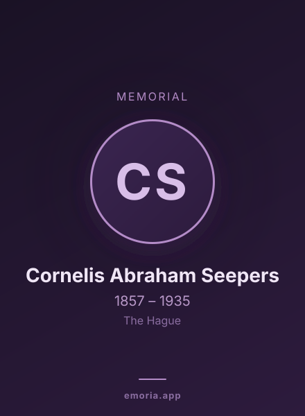 Memorial portrait of Cornelis Abraham Seepers