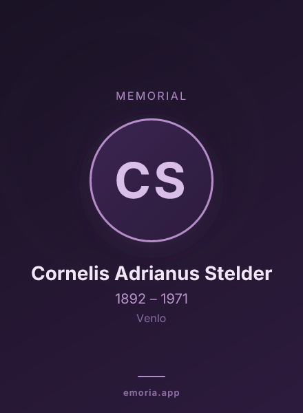 Memorial portrait of Cornelis Adrianus Stelder