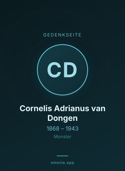 Gedenkportrait von Cornelis Adrianus van Dongen