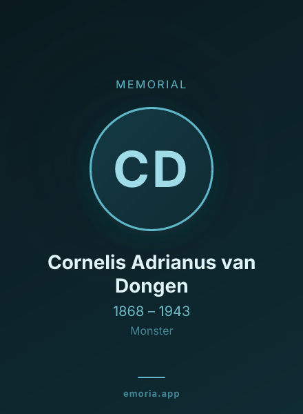 Memorial portrait of Cornelis Adrianus van Dongen