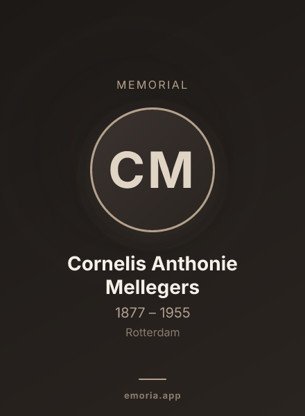 Memorial portrait of Cornelis Anthonie Mellegers