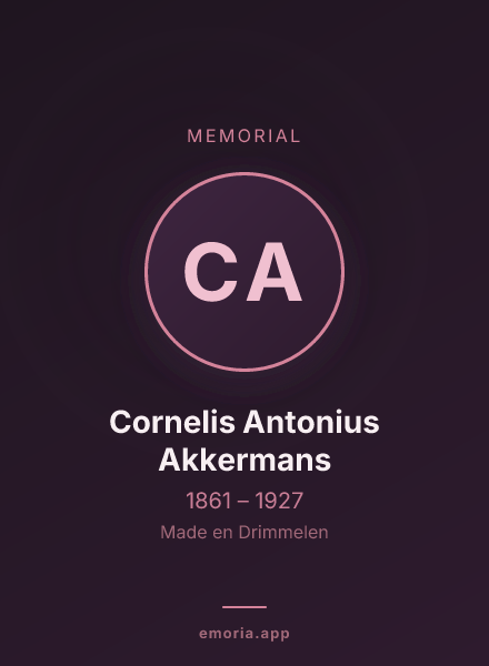 Memorial portrait of Cornelis Antonius Akkermans