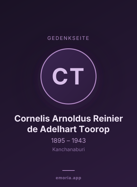 Gedenkportrait von Cornelis Arnoldus Reinier de Adelhart Toorop