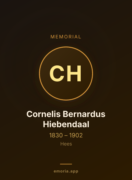 Memorial portrait of Cornelis Bernardus Hiebendaal