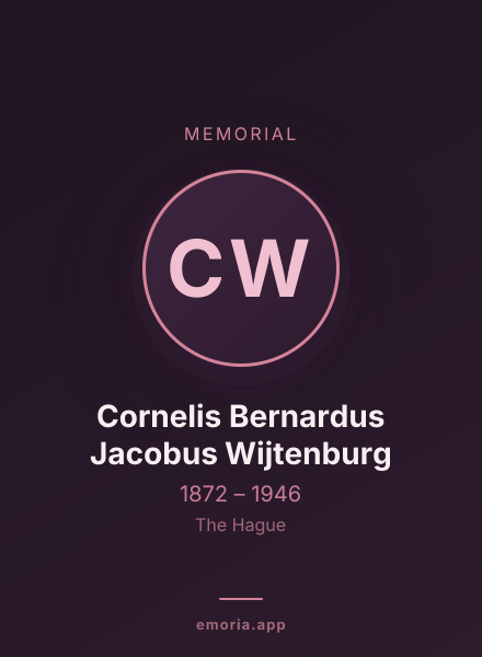 Memorial portrait of Cornelis Bernardus Jacobus Wijtenburg