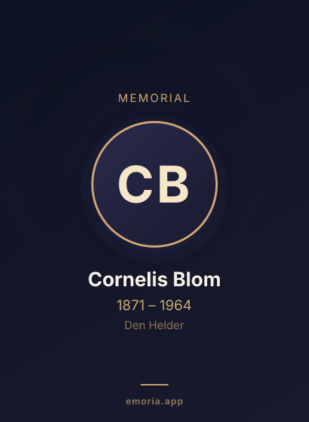 Memorial portrait of Cornelis Blom