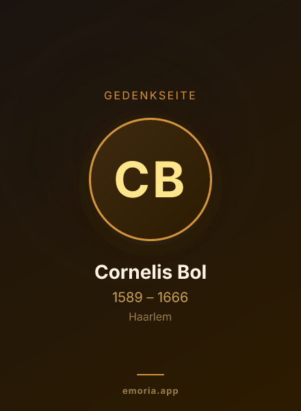 Gedenkportrait von Cornelis Bol