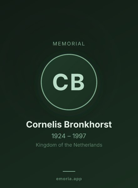Memorial portrait of Cornelis Bronkhorst