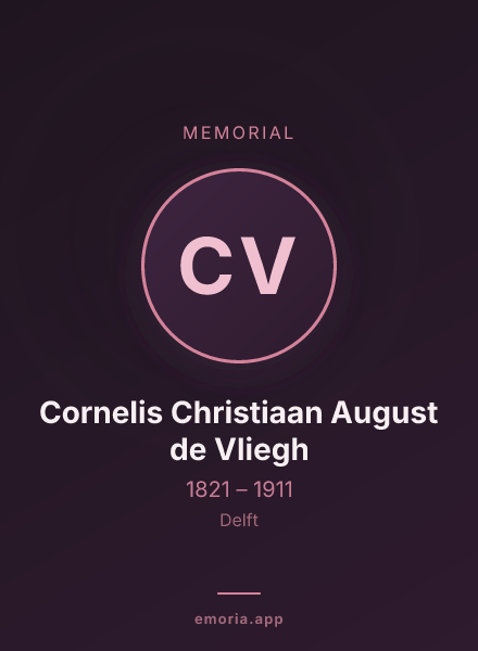 Memorial portrait of Cornelis Christiaan August de Vliegh