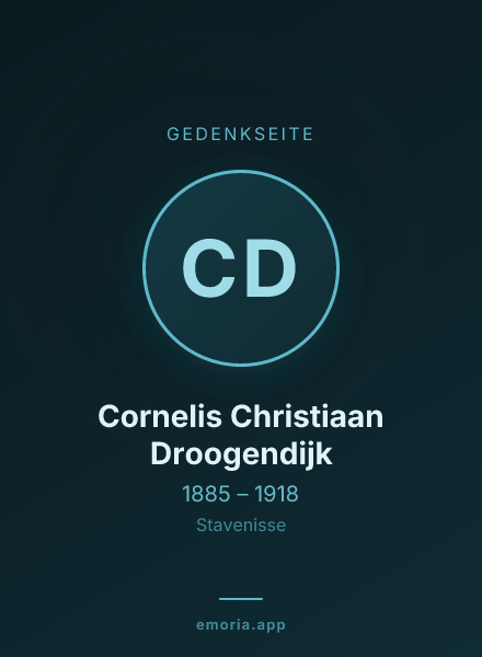 Gedenkportrait von Cornelis Christiaan Droogendijk