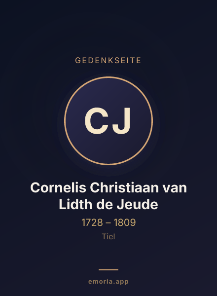 Gedenkportrait von Cornelis Christiaan van Lidth de Jeude