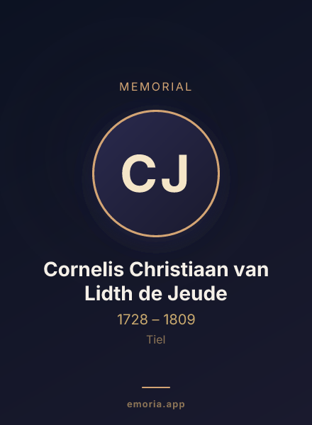 Memorial portrait of Cornelis Christiaan van Lidth de Jeude