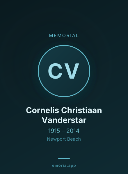 Memorial portrait of Cornelis Christiaan Vanderstar