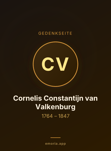Gedenkportrait von Cornelis Constantijn van Valkenburg
