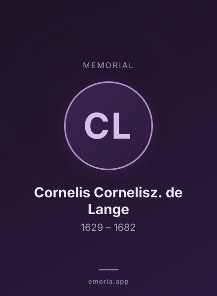 Memorial portrait of Cornelis Cornelisz. de Lange