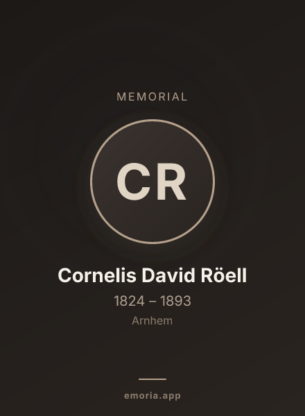 Memorial portrait of Cornelis David Röell
